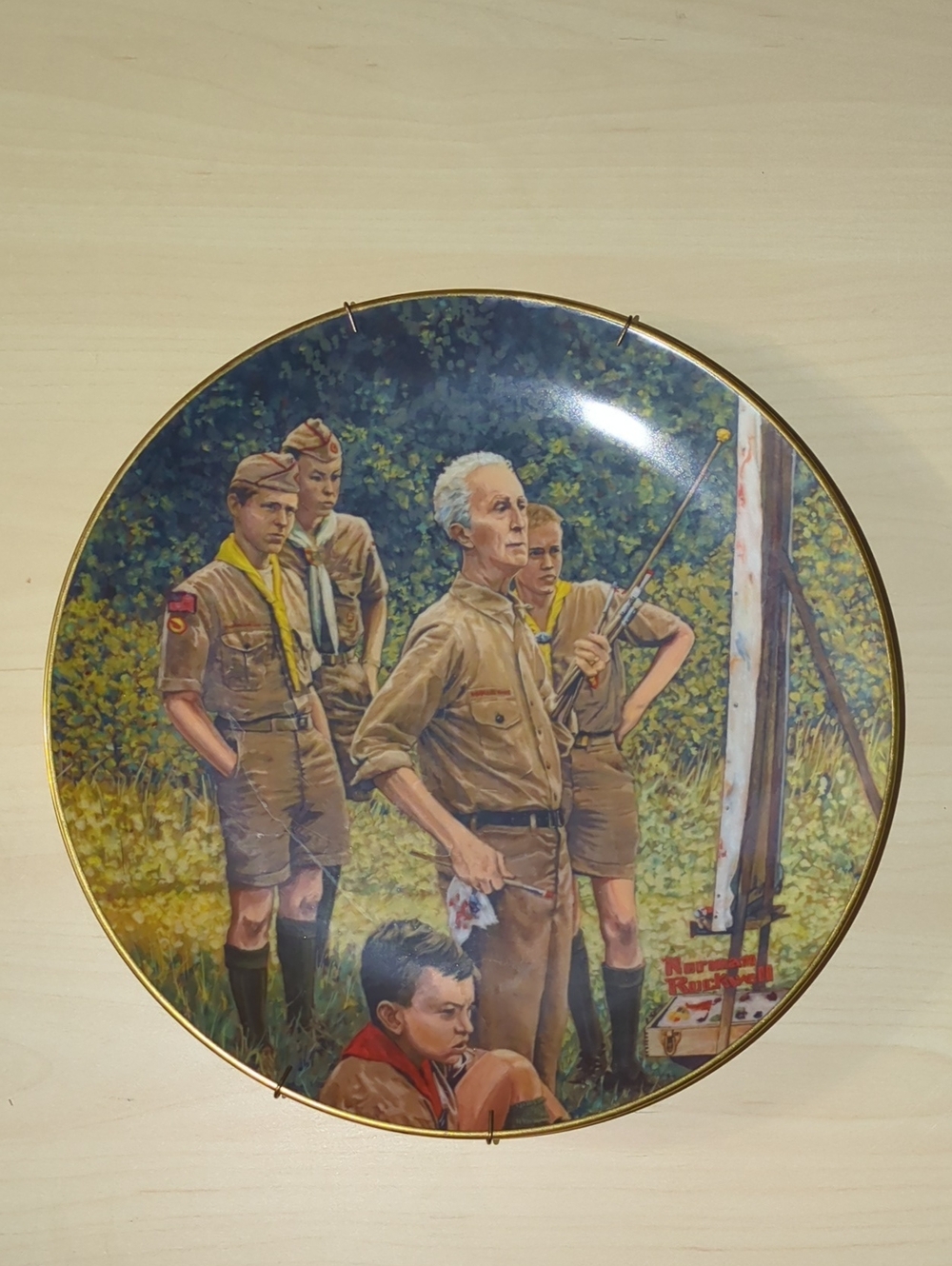 Collectible Boy Scouts Of America Norman Rockwell Decorative Plate